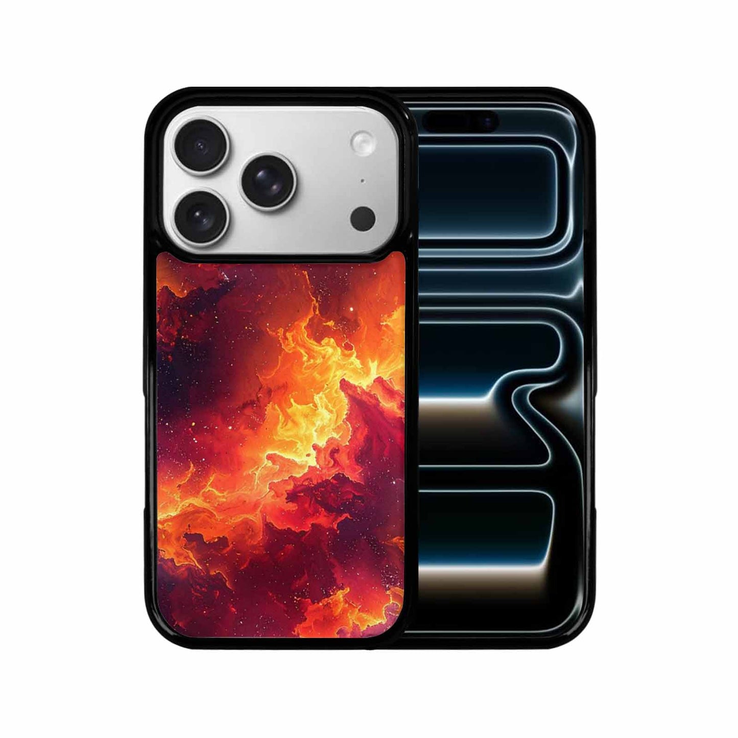 iPhone 17 Pro Case — Galaxy Art Red Orange Supernova Galaxy, Personalized Phone Case