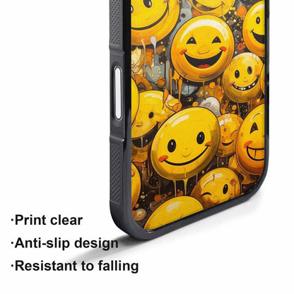 iPhone 17 Pro Case — Melting Moon Smiley Yellow Ver Original, Personalized Phone Case