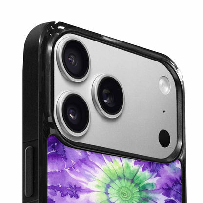 iPhone 17 Pro Max Case — Tie Dye Purple Green Tie Dye, Custom Printed Phone Case