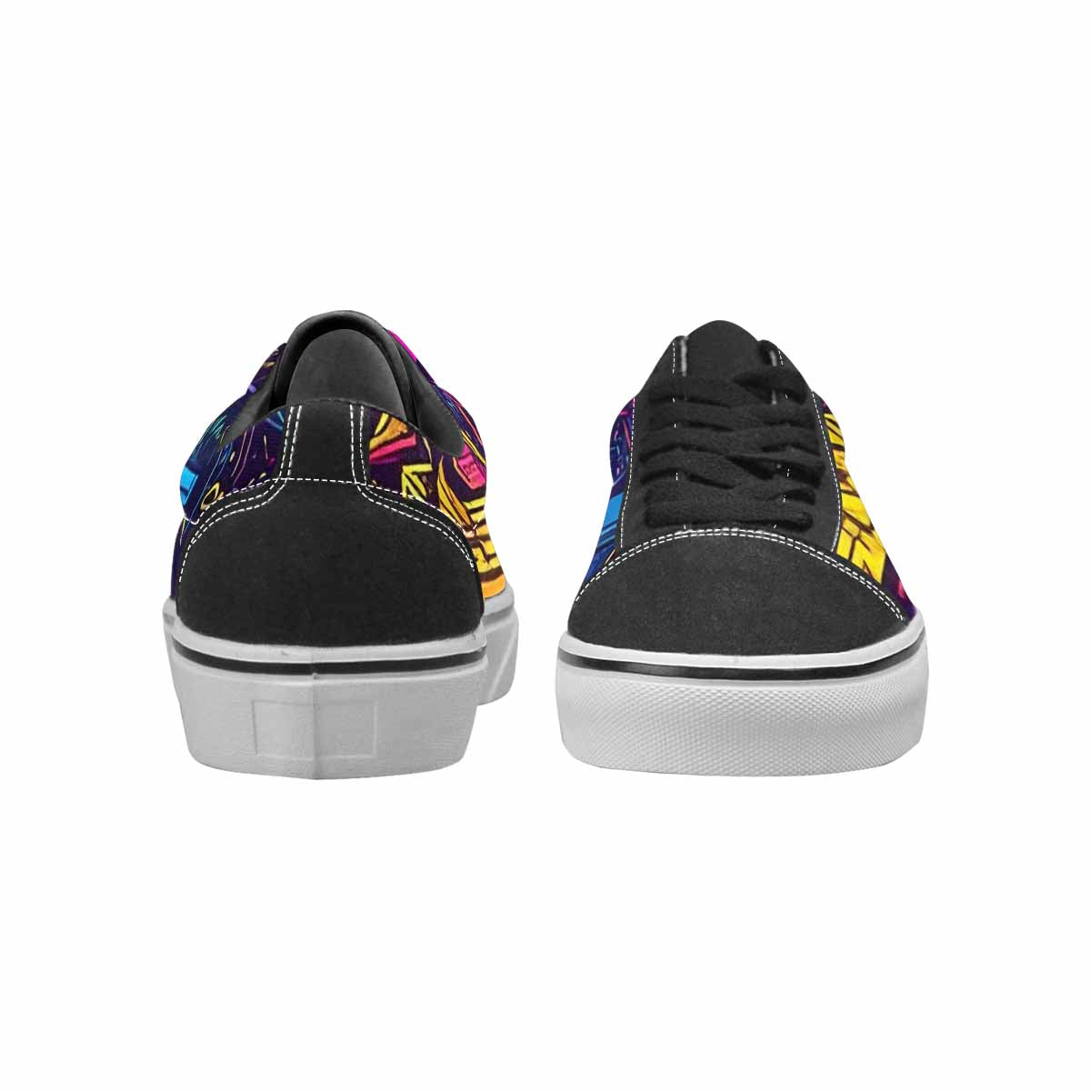 WOMEN'S 80s Retro Motif Lace-Up Canvas Aesthetic Custom Shoes