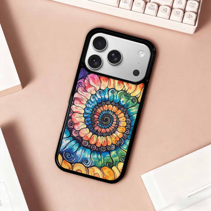 iPhone 17 Pro Case — Tie Dye Swirls Black White Tie, Unique Phone Case Design