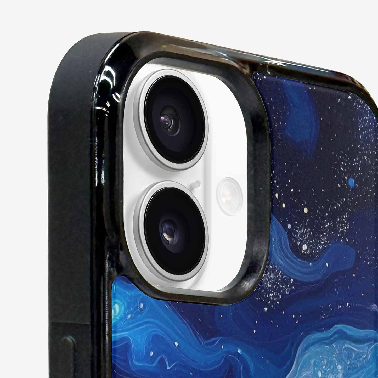 iPhone 16 Case — Galaxy Art Blue Starfield Small Galaxy, Original Design Phone Case
