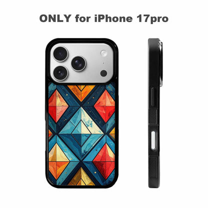 iPhone 17 Pro Case — Vintage Summer Diamond Retro Vintage, Custom Printed Phone Case