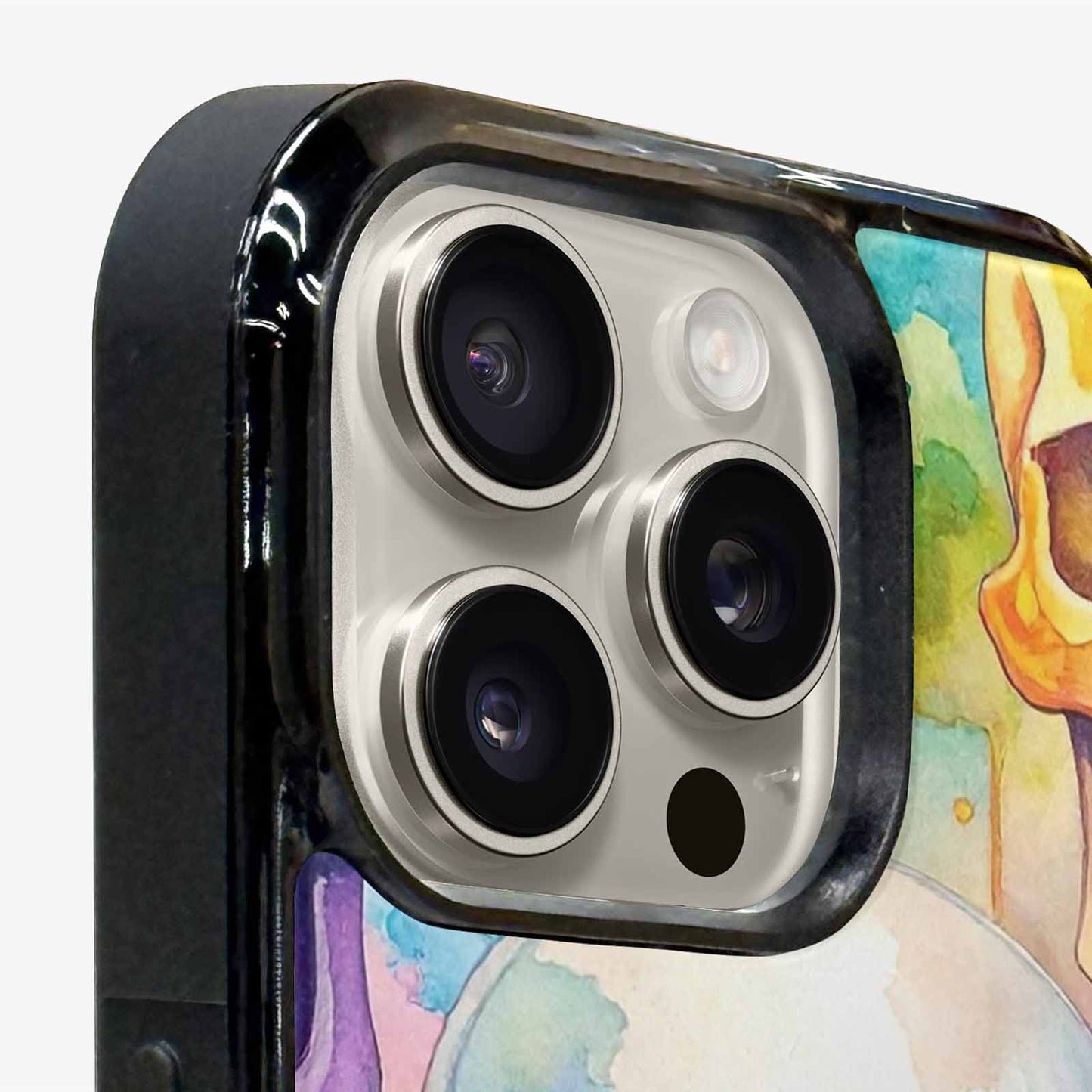 iPhone 16 Pro Max Case — Kulls Watercolor Skulls Small Skull Pattern, Custom Designed Case Cover
