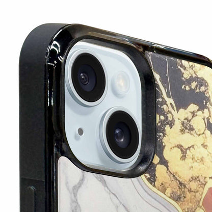 iPhone 15 Plus Case — Marble Vein Marble Veins Pattern Hundreds, Custom Print Case Cover