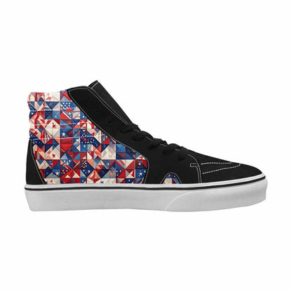 WOMEN'S American Flag Stars High Top Canvas Wallpaper Art Sneakers
