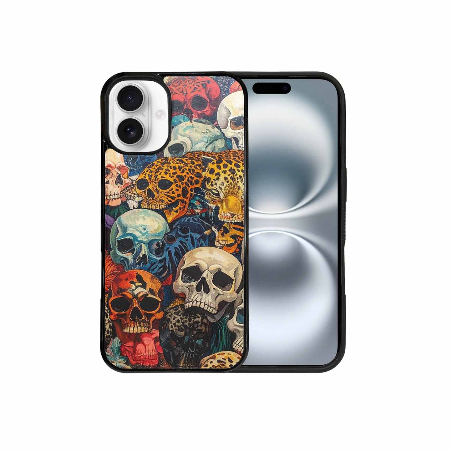 iPhone 16 Plus Case — Skulls Animal Printskulls Patt, Custom Designed Case Cover