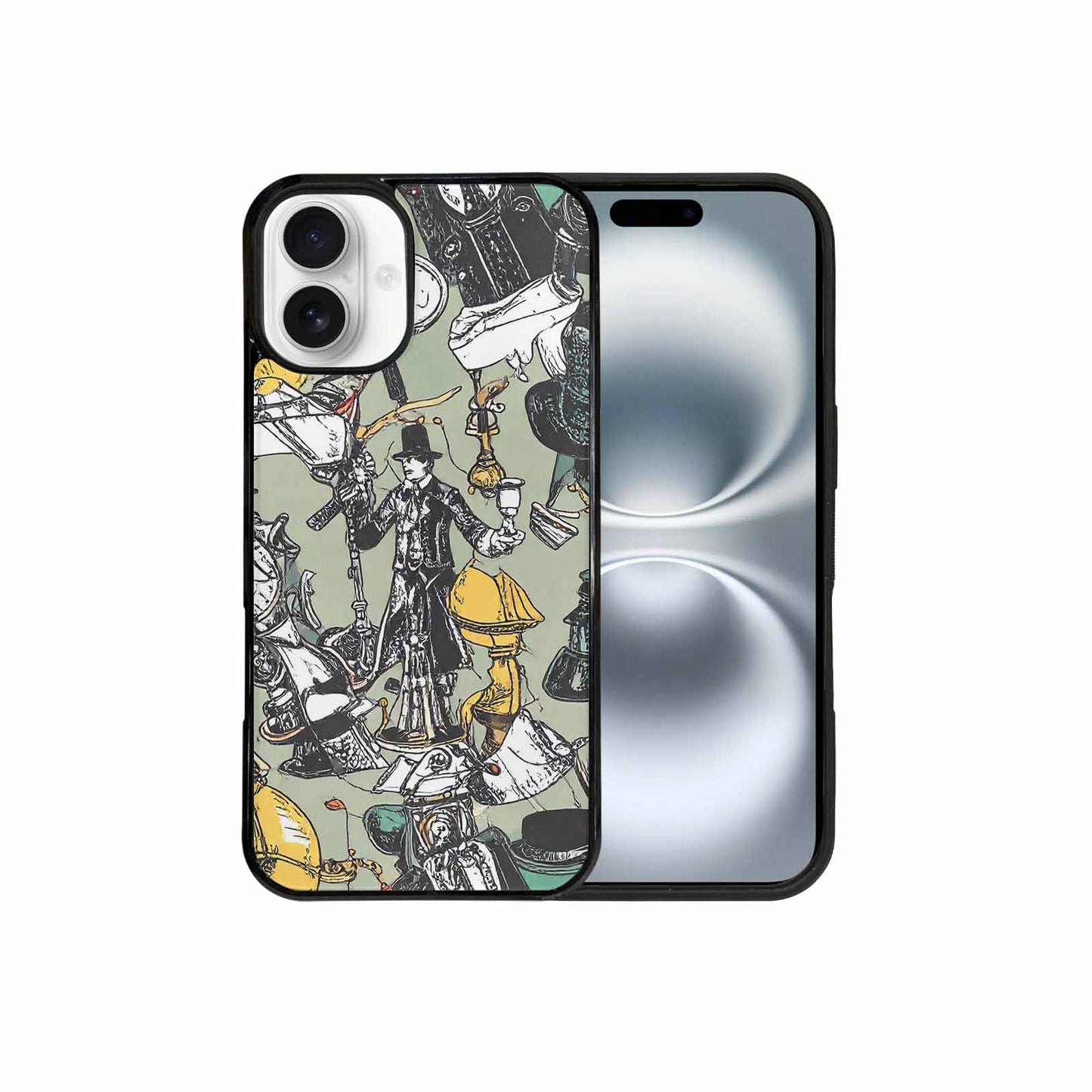iPhone 16 Plus Case — Noir Spy Silhouette Pen Ink Noir, Custom Phone Case