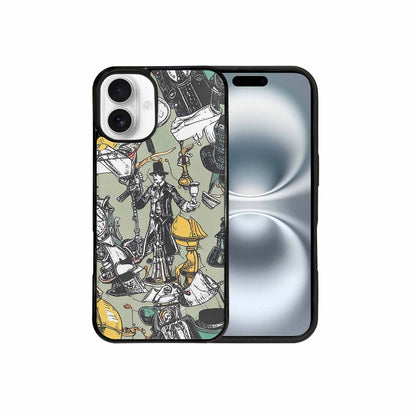iPhone 16 Plus Case — Noir Spy Silhouette Pen Ink Noir, Custom Phone Case
