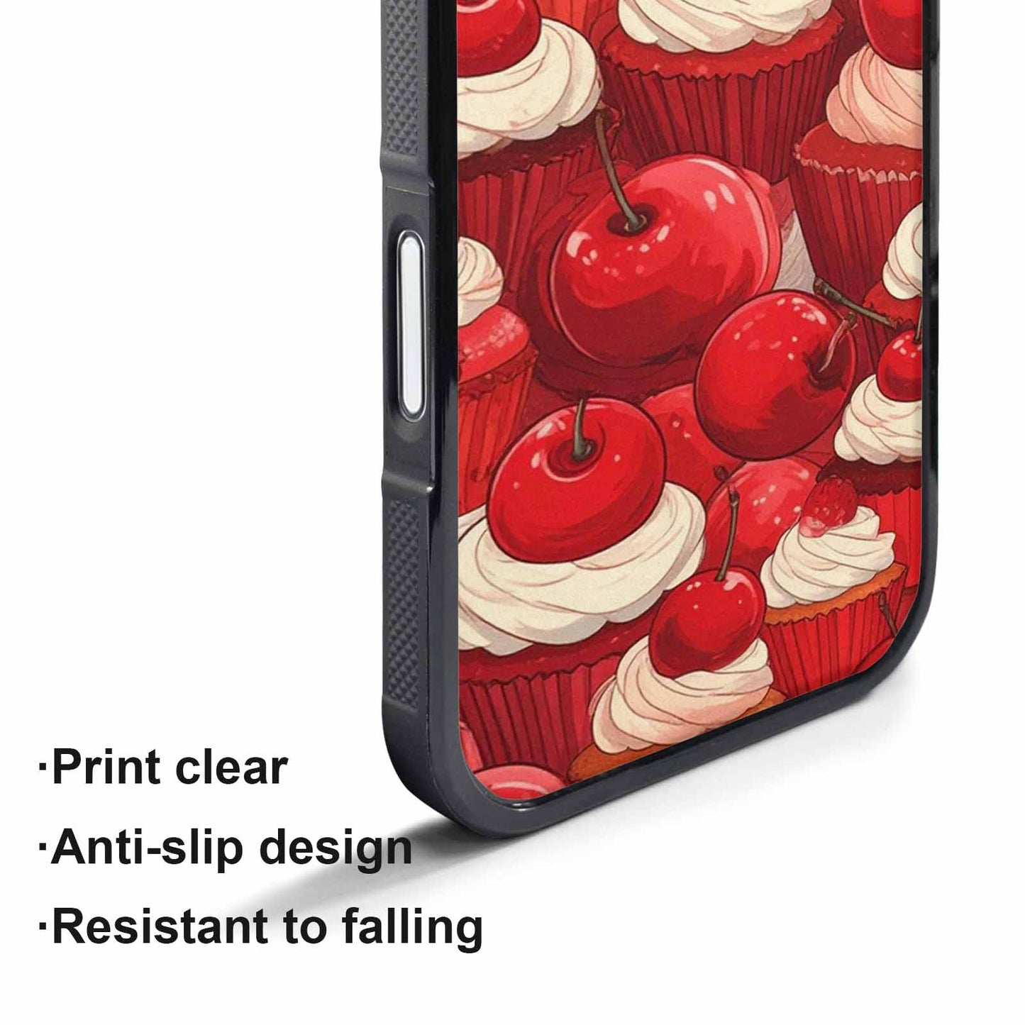 iPhone 17 Pro Case — Retro Cherry Cupcake Retro Vintage, Custom Print Case Cover