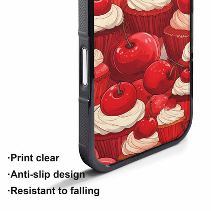 iPhone 17 Pro Case — Retro Cherry Cupcake Retro Vintage, Custom Print Case Cover