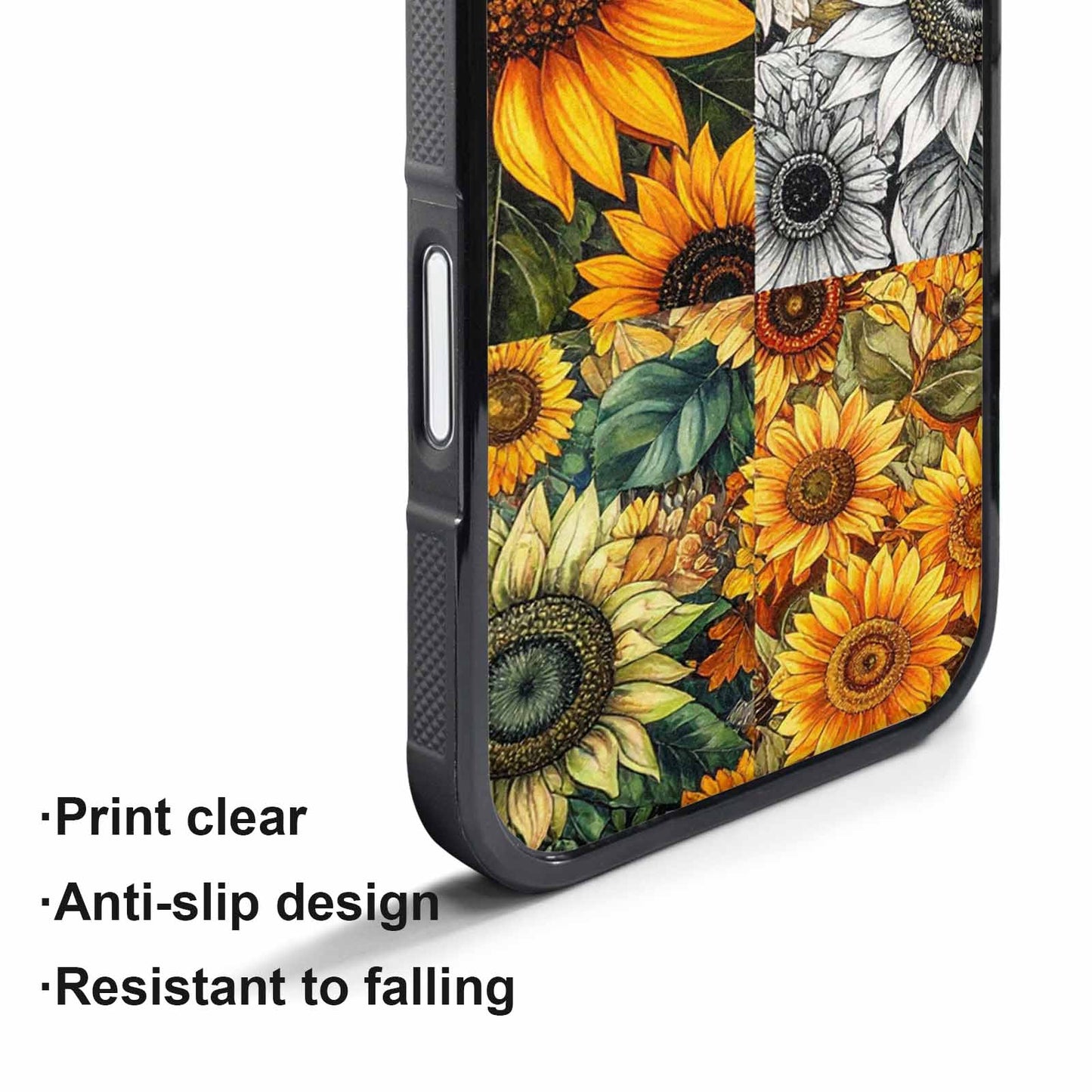 iPhone 17 Air Case — Small Sunflower Pattern Randomly Varying Floral, Custom Printed Phone Case