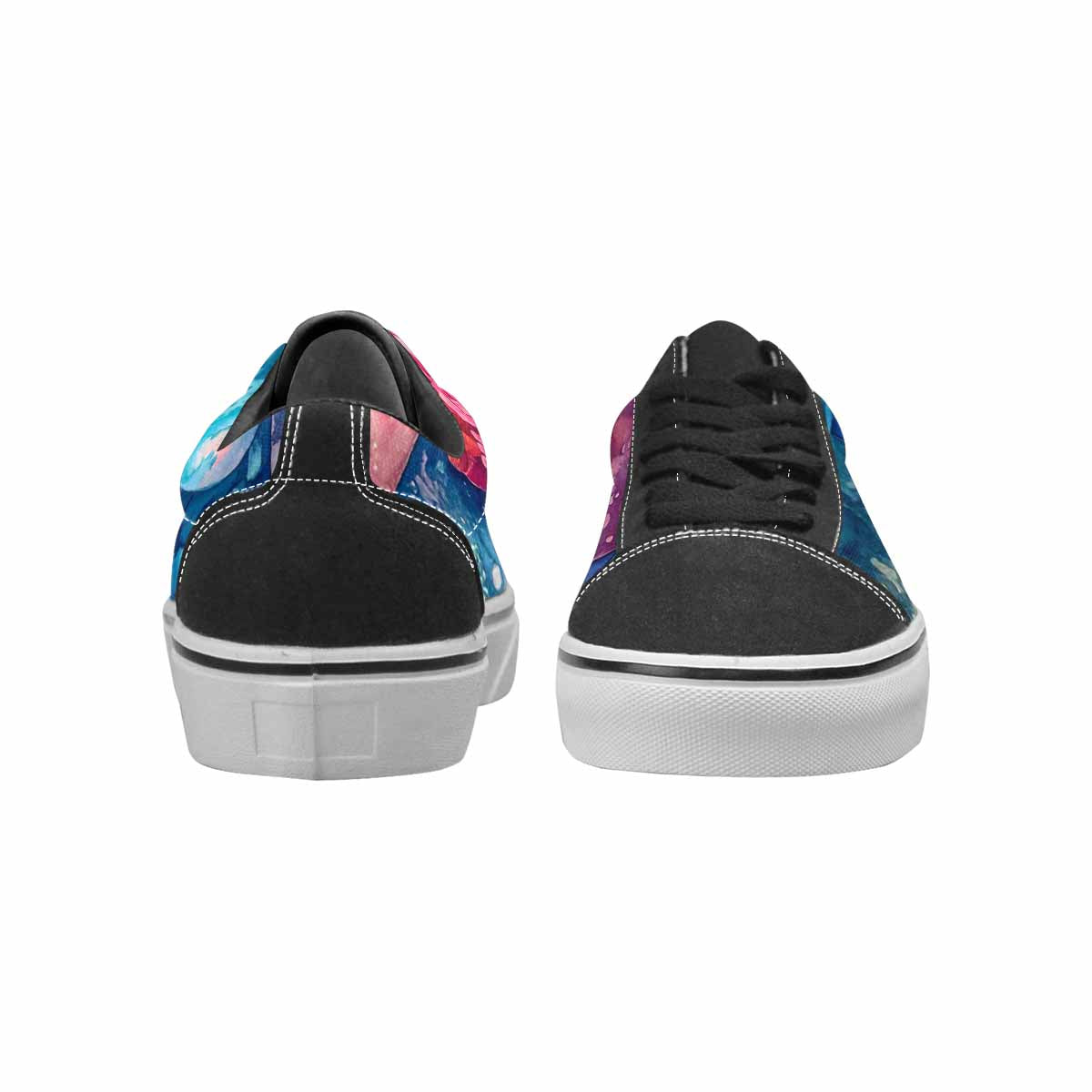 WOMEN'S Fish Scale Coral Canvas Lace-Up Cottagecore Custom Sneakers