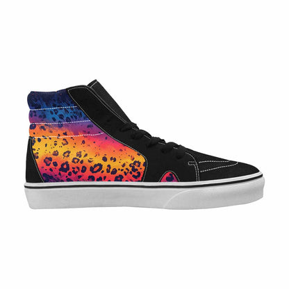 MEN'S Leopard Print Gradient High Top Canvas Surreal Shoes