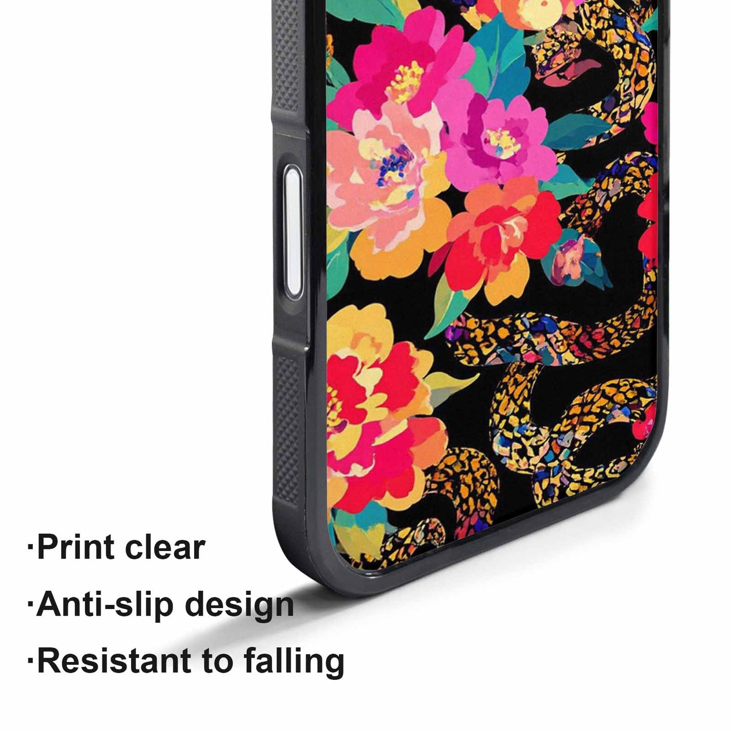 iPhone 17 Pro Case — Snakes Print Floral Seamless Pattern Floral, Personalized Phone Case