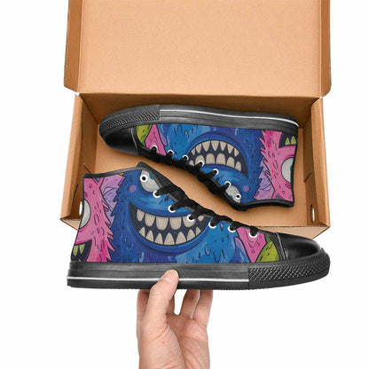 WOMEN'S Goofy Cartoon Monster High Top Canvas Aesthetic Custom Sneakers