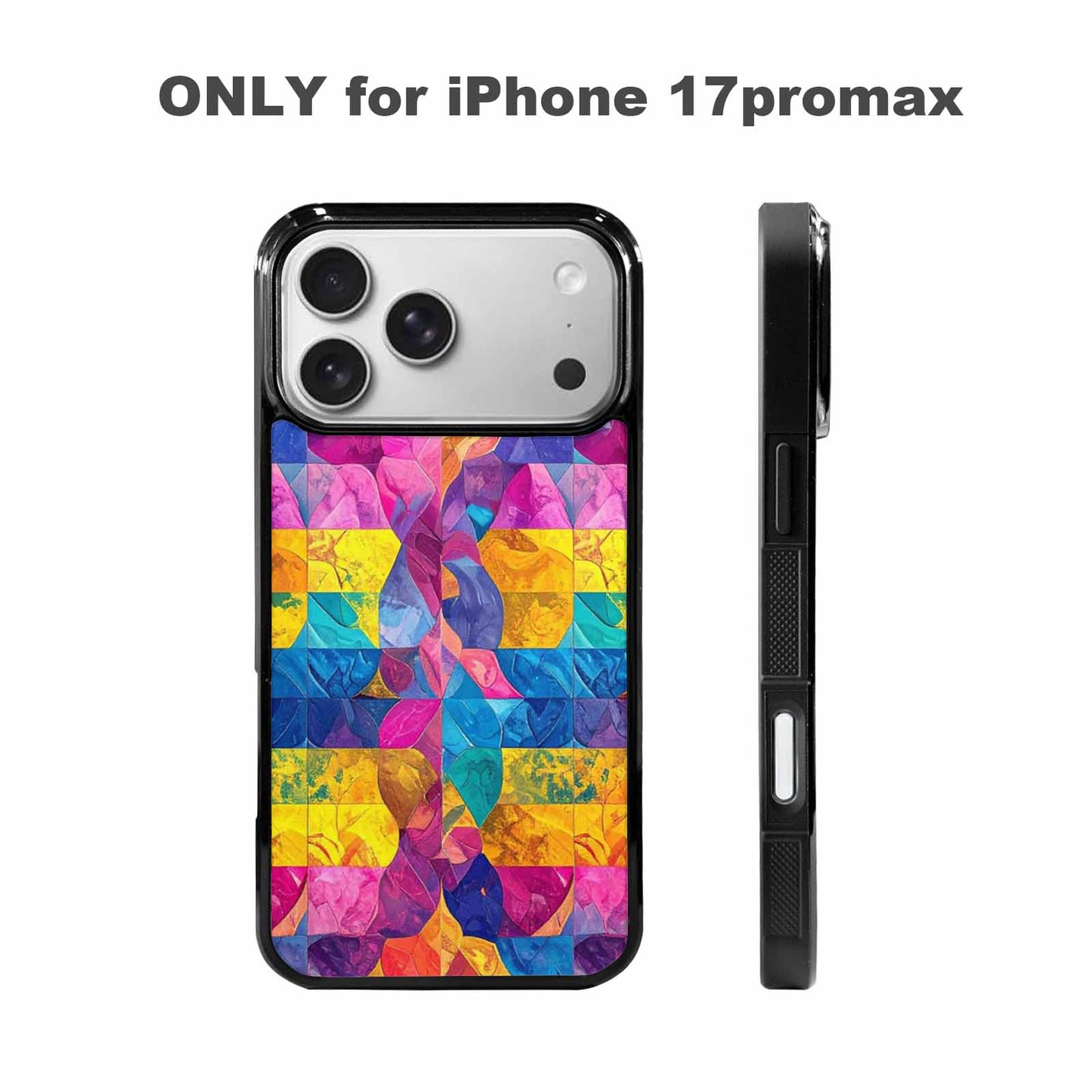 iPhone 17 Pro Max Case — Pansexual Flag Color Theme Original Art, Custom Print Case Cover