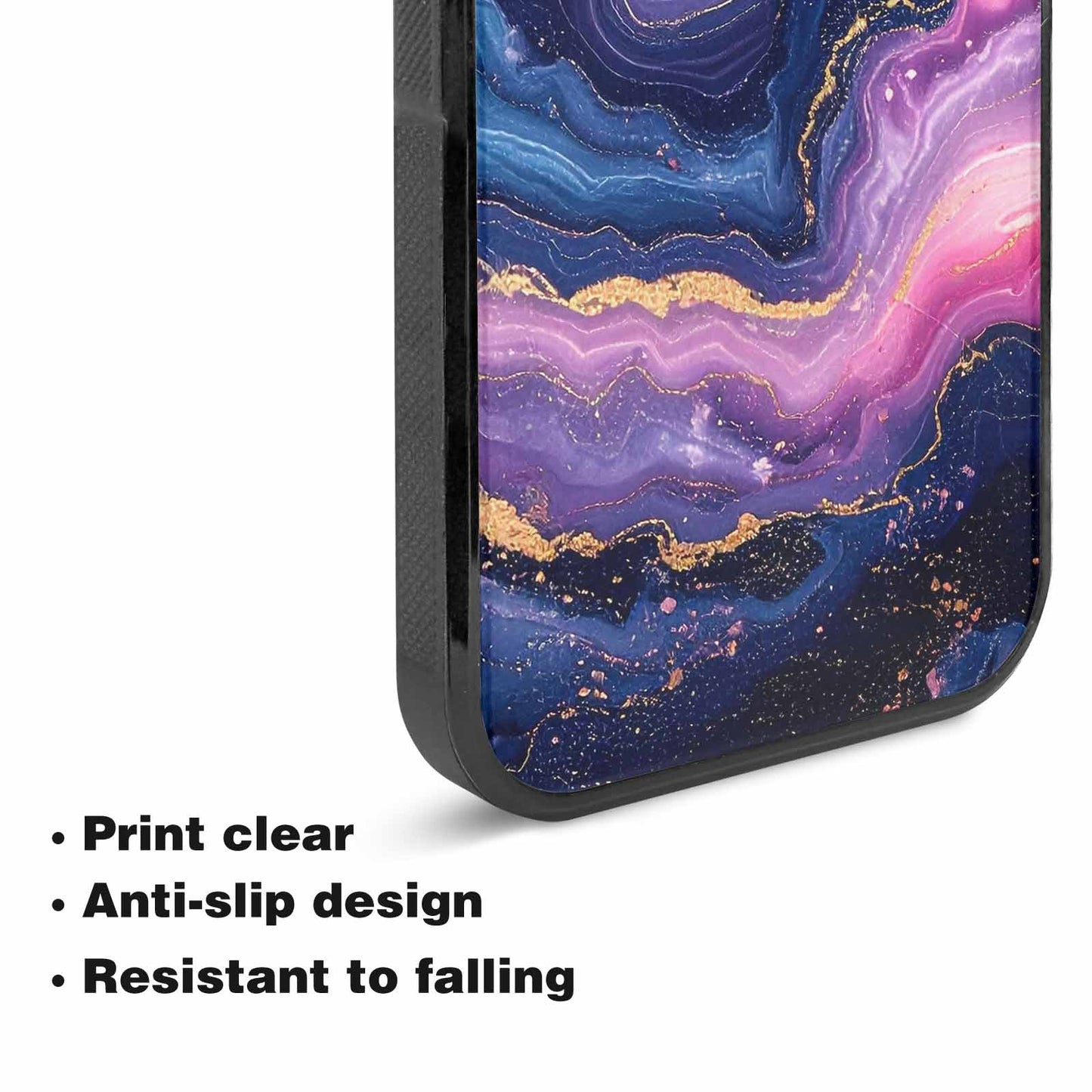 iPhone 15 Case — Marble Galaxy Custom Personalized Phone Cover, Custom Designed Case Cover