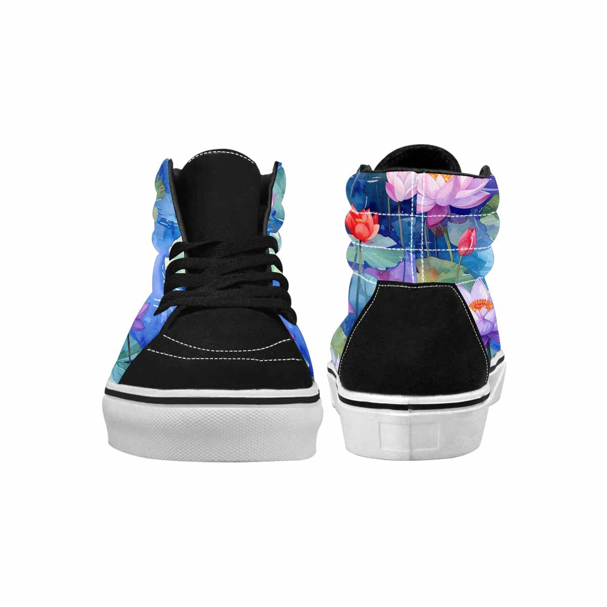 WOMEN'S Monet-Style Impressionist Water High Top Canvas Dark Academia Custom Shoes