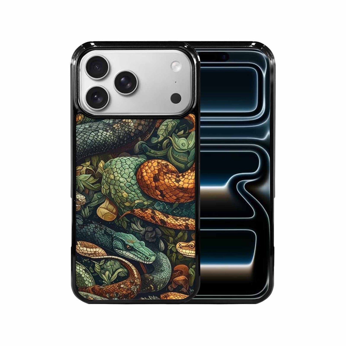 iPhone 17 Pro Max Case — Small Snake Skin Reptile Original Art, Custom Print Case Cover