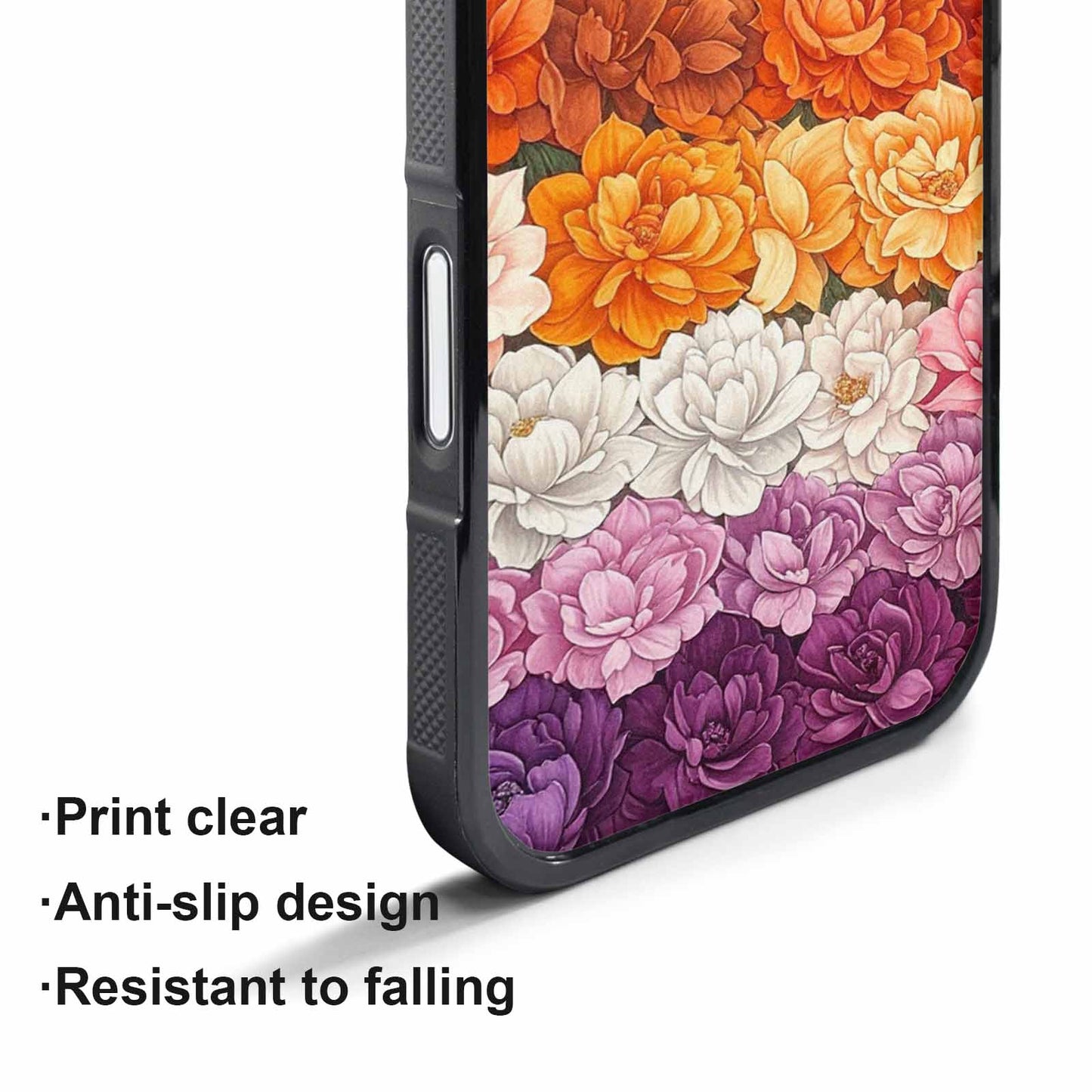 iPhone 17 Pro Max Case — Lesbian Flag Color Theme Original Art, Custom Print Case Cover