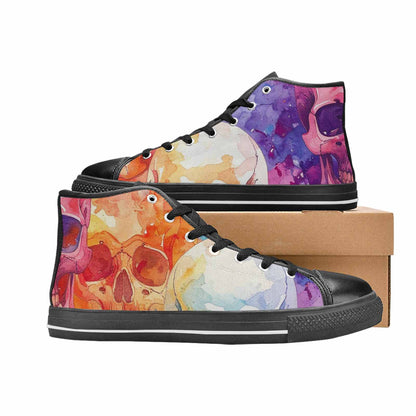 WOMEN'S Kulls - Watercolor High Top Canvas Cottagecore Shoes