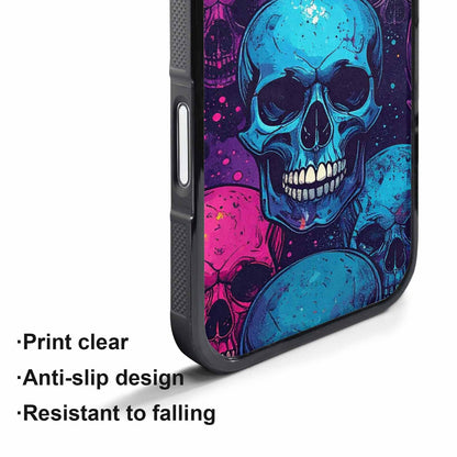 iPhone 17 Air Case — Skulls Splatter Collages Art Skulls Gothic, Unique Phone Case Design