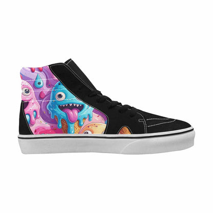 MEN'S Melting Icecream Monster Cherry High Top Canvas Grunge Shoes