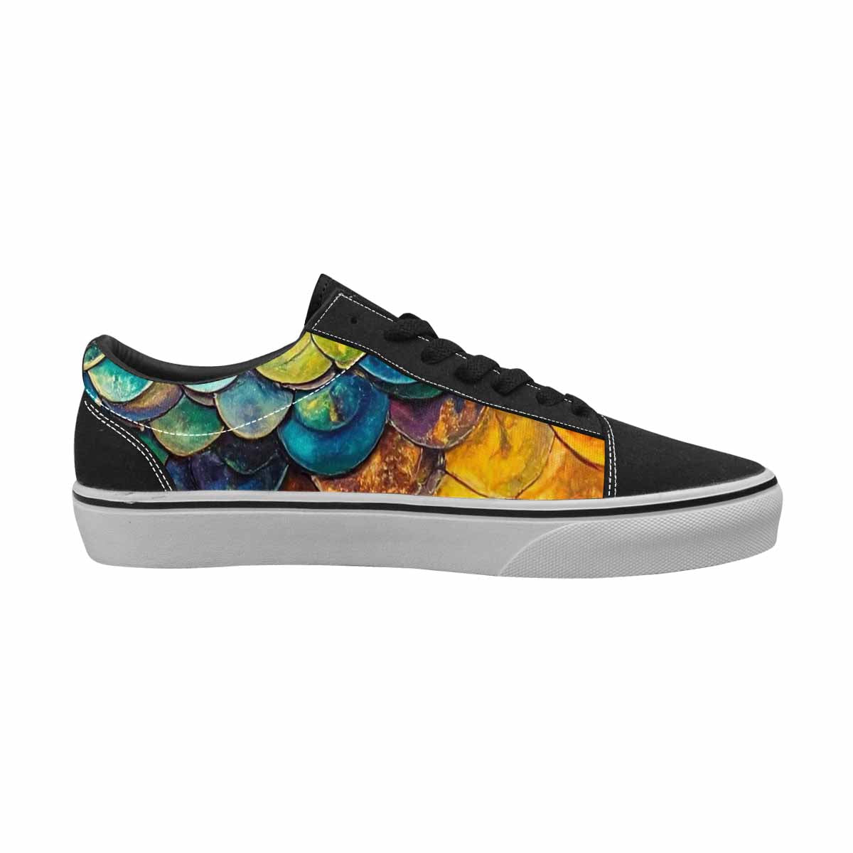 WOMEN'S Reptile Scale Lace-Up Canvas Cottagecore Sneakers