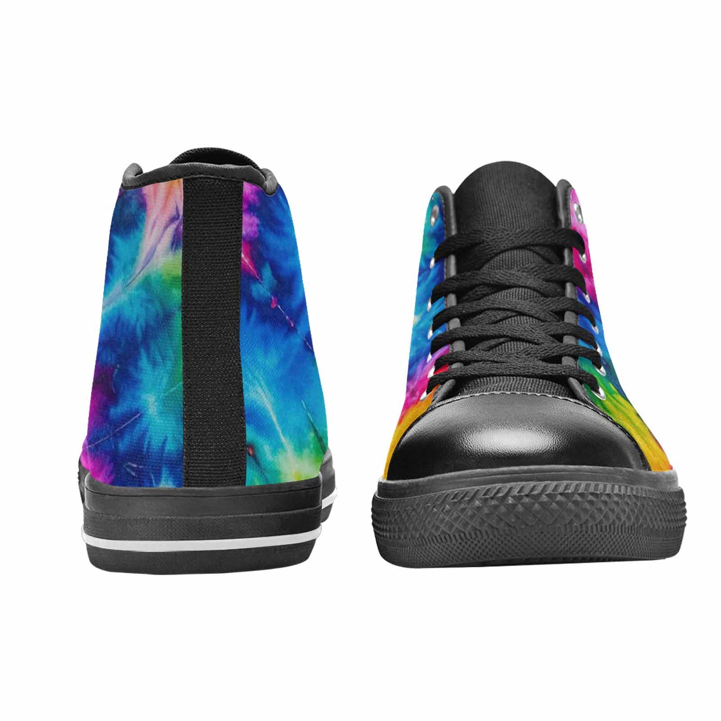 WOMEN'S Tie Dye Acid Wash Color High Top Canvas Dark Academia Sneakers