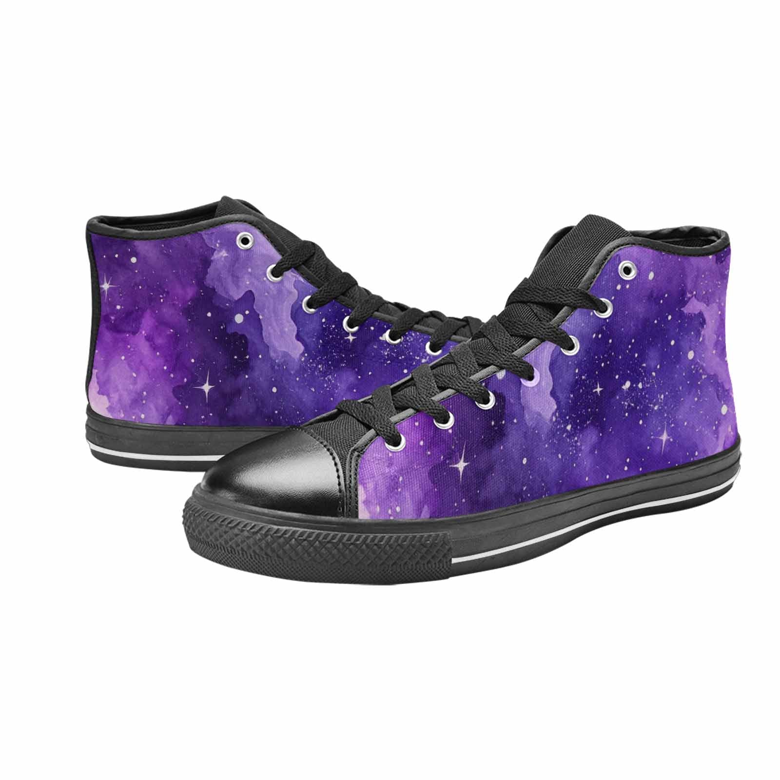 MEN'S Galaxy Art - High Top Canvas Grunge Custom Shoes