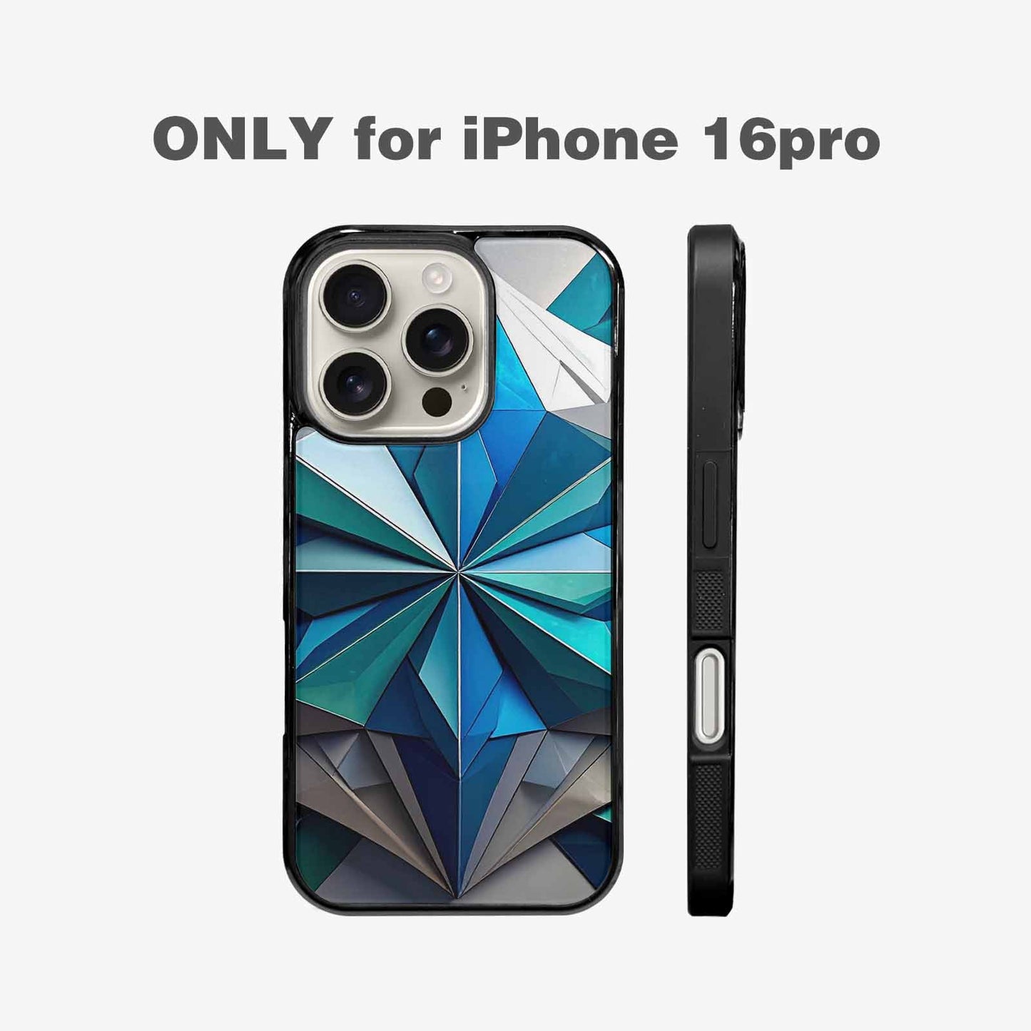 iPhone 16 Pro Case — Geometric Origami Art Pattern, Original Design Phone Case