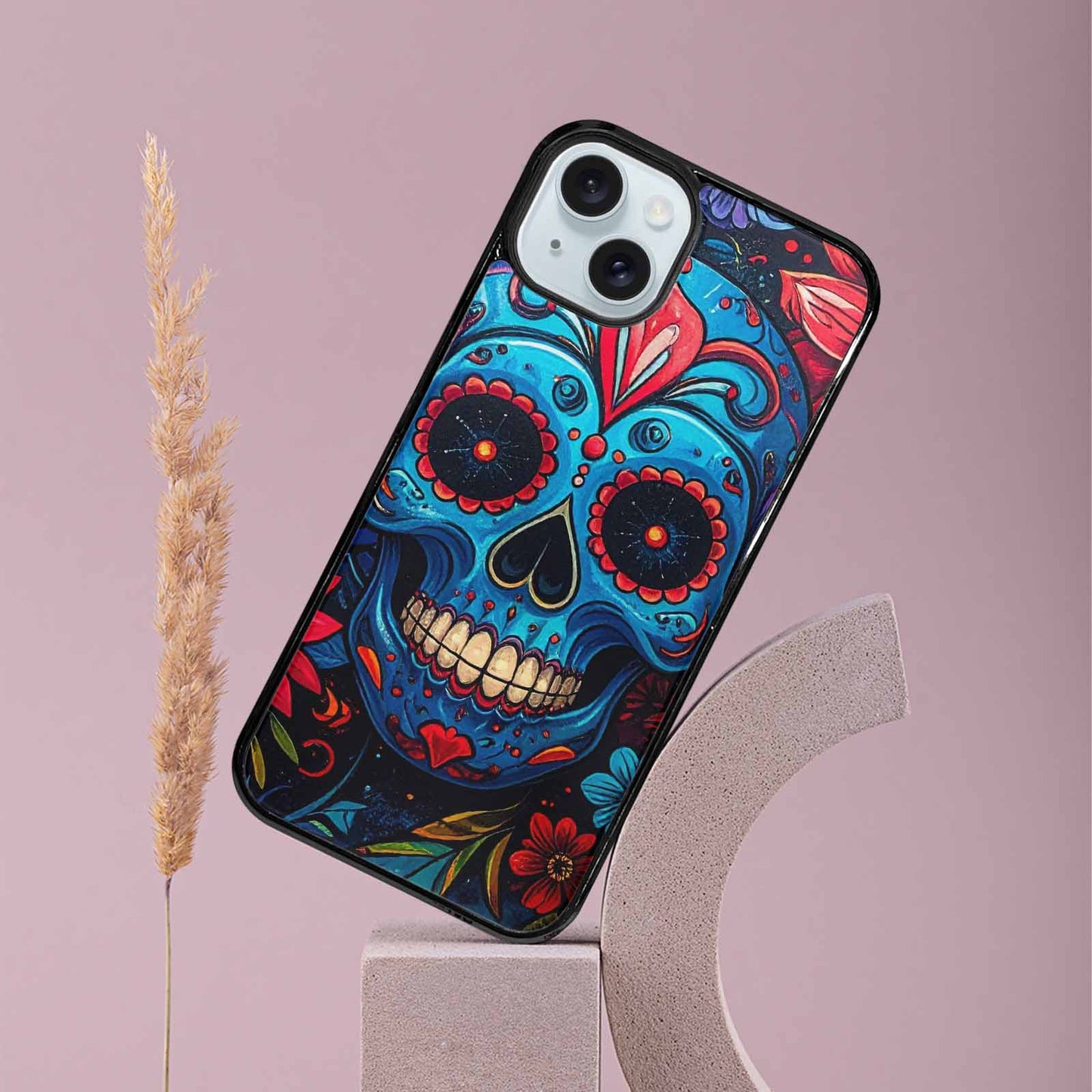 iPhone 15 Plus Case — Graffiti Skull, Custom Print Case Cover