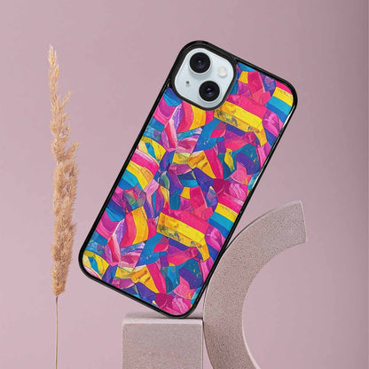 iPhone 15 Plus Case — Pansexual Flag Color Theme Small Rainbow, Custom Designed Case Cover