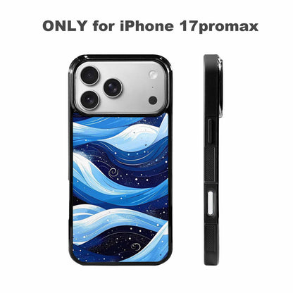 iPhone 17 Pro Max Case — Glossy Winter Wave Cartoon Cute, Custom Art Phone Cover