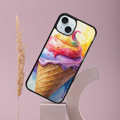 iPhone 15 Plus Case — Melting Icecream Collage Custom, Custom Art Phone Cover
