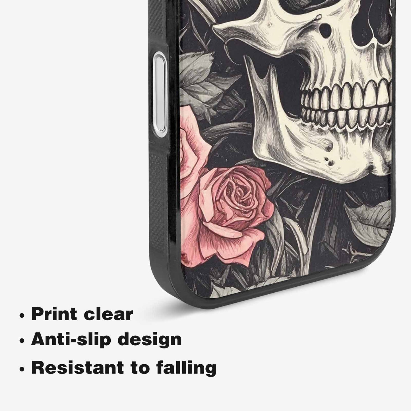 iPhone 16 Plus Case — 20 Skulls Overlapping Seamless Tileable Pattern, Custom Art Phone Cover