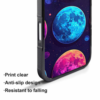 iPhone 17 Air Case — Neon Winter Moon Seamless Cartoon Cute, Custom Print Case Cover