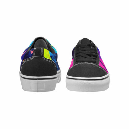 WOMEN'S Memphis Squiggles Triangles Dots Canvas Lace-Up Wallpaper Art Shoes
