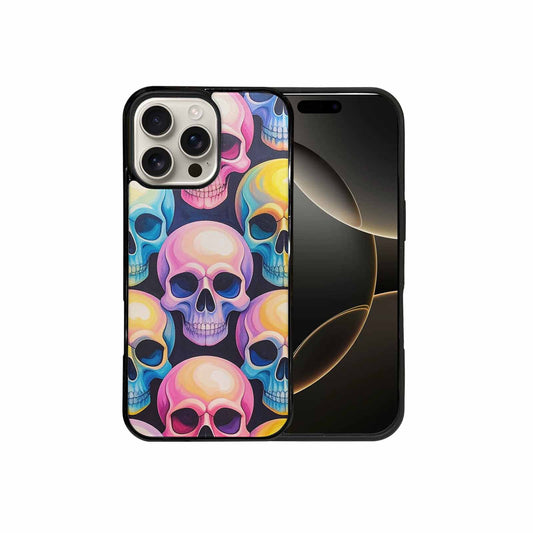 iPhone 16 Pro Max Case — Dripping Candy Skulls Custom, Customized Protective Case