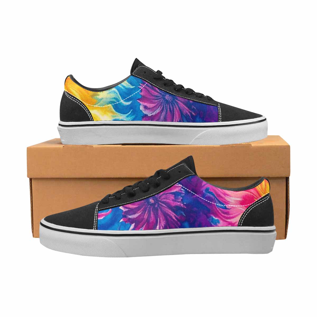 WOMEN'S Tie Dye Swirl Canvas Lace-Up Cottagecore Shoes