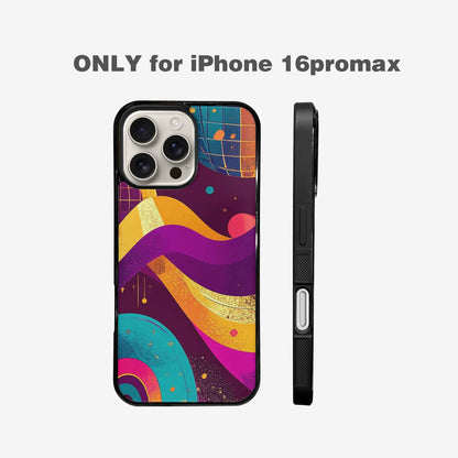 iPhone 16 Pro Max Case — 1970s Disco Art Pattern, Personalized Phone Case