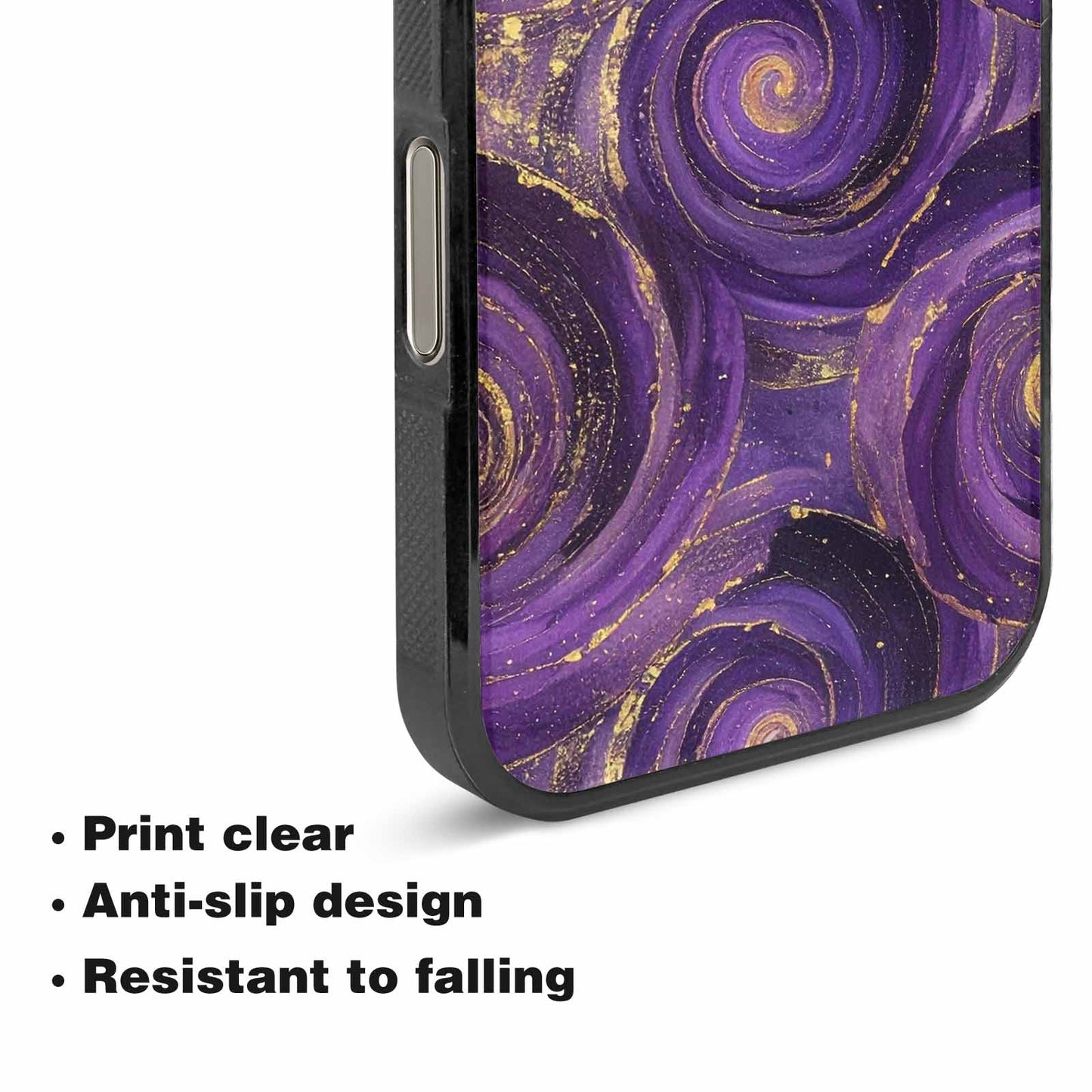 iPhone 16 Pro Case — Swirling Brushstroke Starry Night Texture Blended, Custom Phone Case