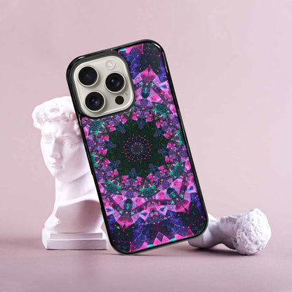 iPhone 16 Pro Case — Crystal Mandala Art Seamless Pattern Vibrant, Original Design Phone Case