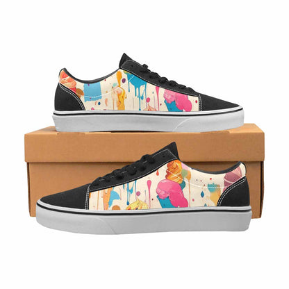 WOMEN'S Ice Cream Motif Ice Lace-Up Canvas Surreal Shoes