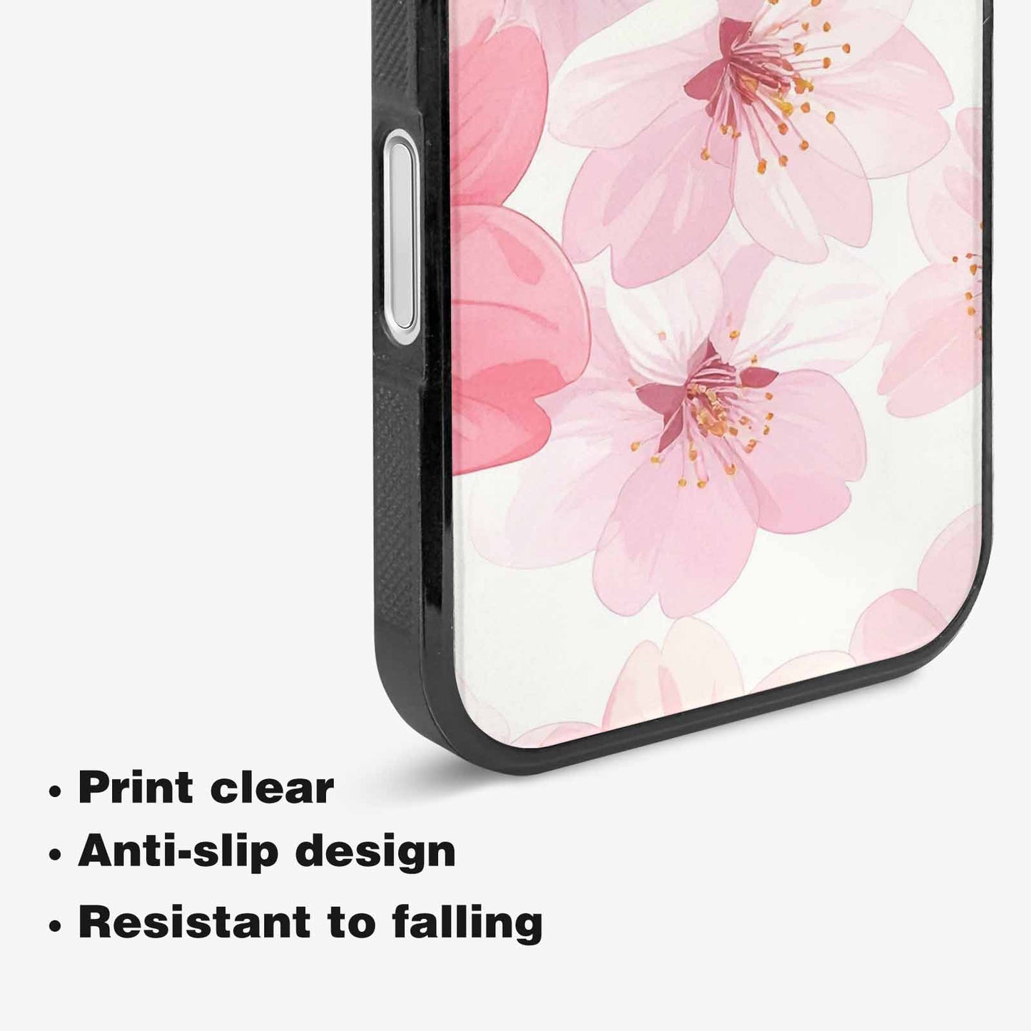 iPhone 16 Plus Case — Japanese Cherry Blossom Pattern Sakura Flowers, Unique Phone Case Design