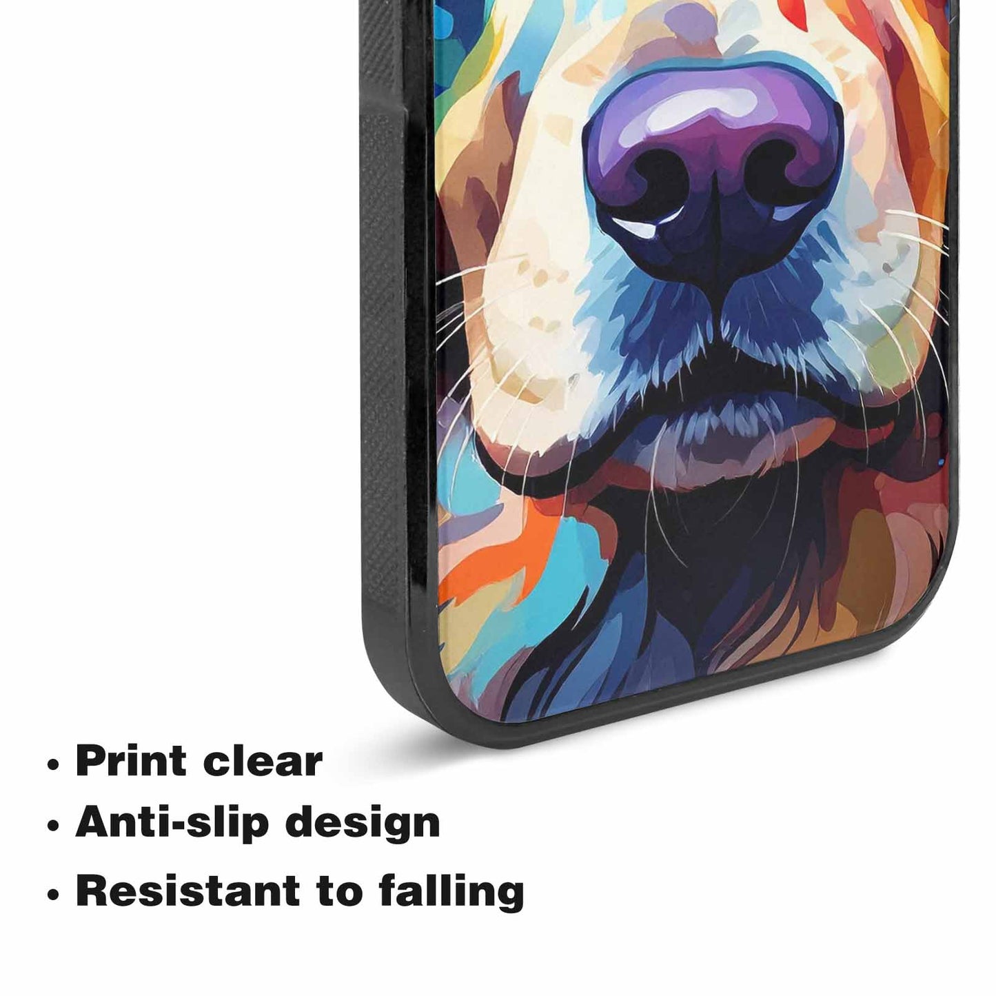 iPhone 15 Plus Case — Golden Retriever Watercolor Art Pattern, Customized Protective Case