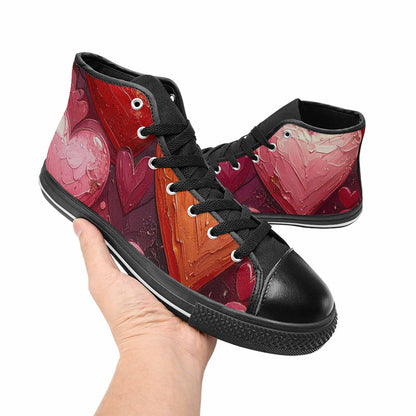 MEN'S No Words Or High Top Canvas Wallpaper Art Shoes
