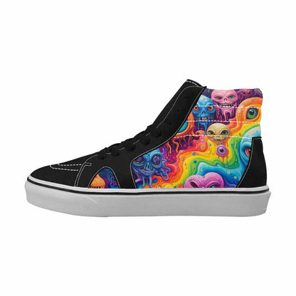 MEN'S Aliens  Tie Dye High Top Canvas Kaleidoscope Sneakers