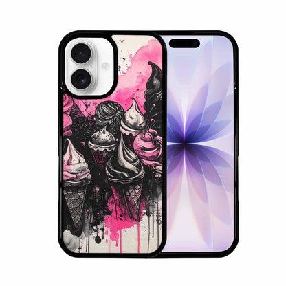 iPhone 17 Case — Black &amp; Pink Ink Original Art, Customized Protective Case